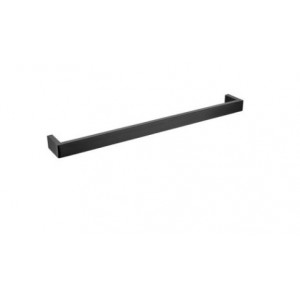 Cavallo Matte Black Square Single Towel Rail 600mm